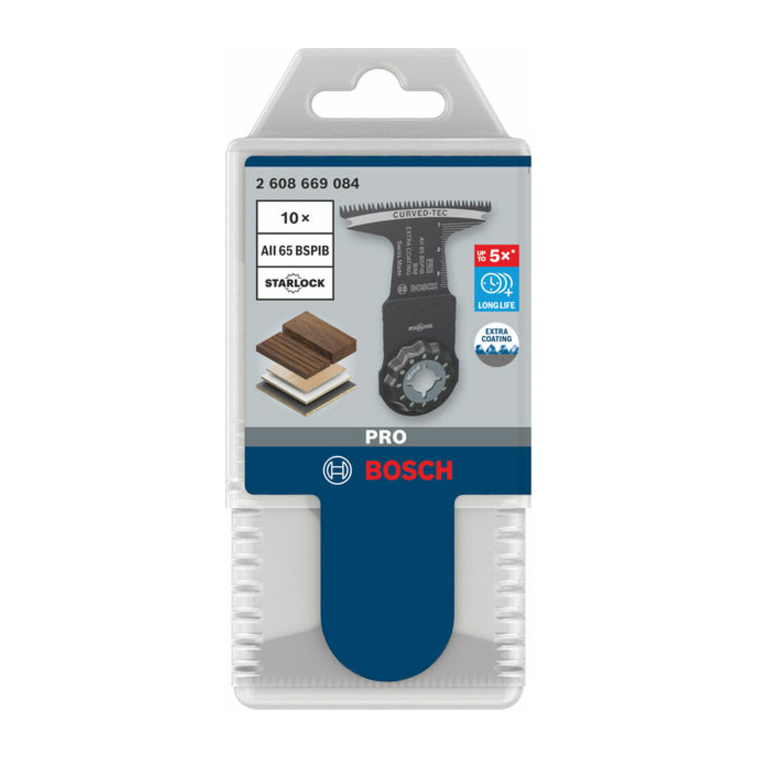 Bosch PRO AII 65 BSPIB Blatt für Multifunktionswerkzeuge, 65 x 40 mm, 10-tlg.