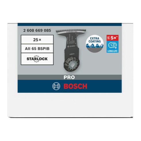 Bosch PRO AII 65 BSPIB Blatt für Multifunktionswerkzeuge, 65 x 40 mm, 25-tlg.