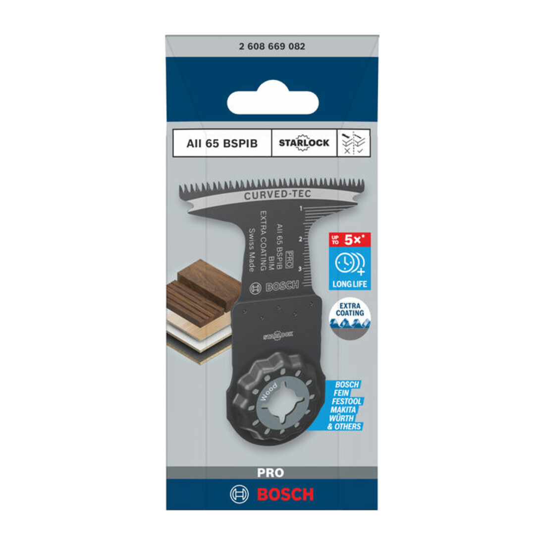 Bosch PRO AII 65 BSPIB Blatt für Multifunktionswerkzeuge, 65 x 40 mm