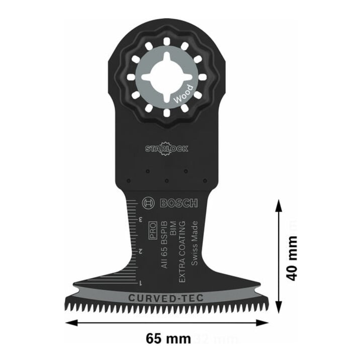 Bosch PRO AII 65 BSPIB Blatt für Multifunktionswerkzeuge, 65 x 40 mm.