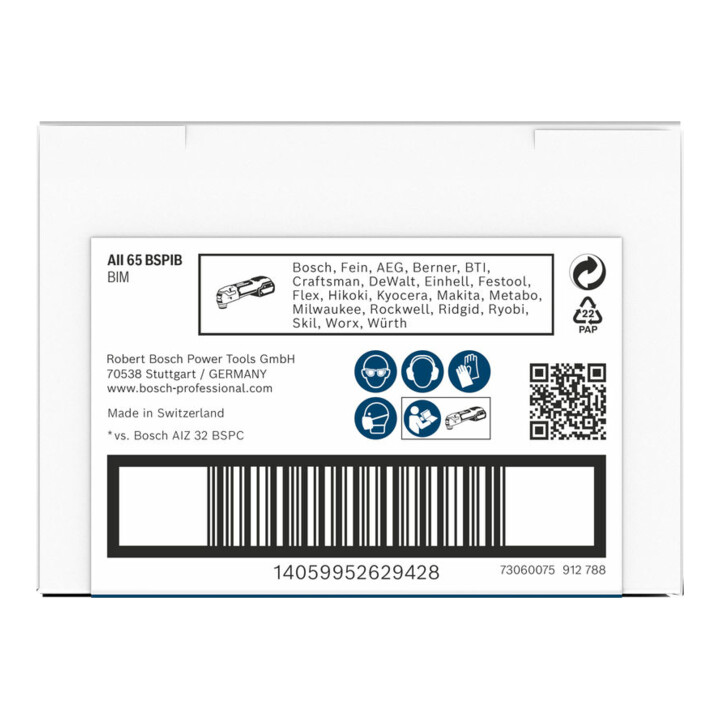 Bosch PRO AII 65 BSPIB Lame pour outils multifonctions, 65 x 40 mm.