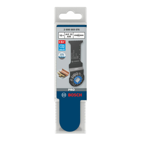 Bosch PRO AIZ 32 AIB Blatt für Multifunktionswerkzeuge, 32 x 50 mm, 10-tlg.