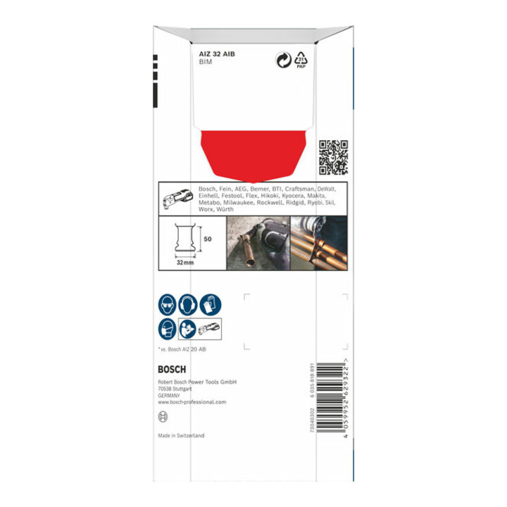 Bosch PRO AIZ 32 AIB Blatt für Multifunktionswerkzeuge, 32 x 50 mm, 5-tlg.
