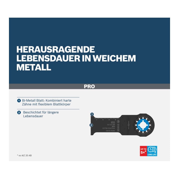 Bosch PRO AIZ 32 AIB Blatt für Multifunktionswerkzeuge, 32 x 50 mm