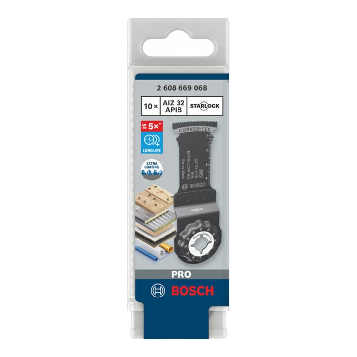 Bosch PRO AIZ 32 APIB Blatt für Multifunktionswerkzeuge, 32 x 50 mm, 10-tlg.