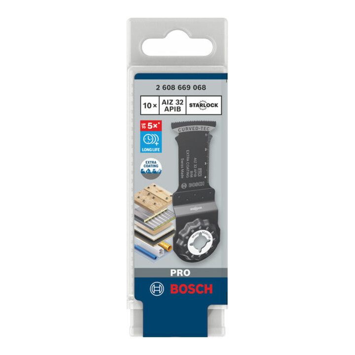Bosch PRO AIZ 32 APIB Blatt für Multifunktionswerkzeuge, 32 x 50 mm, 10-tlg.