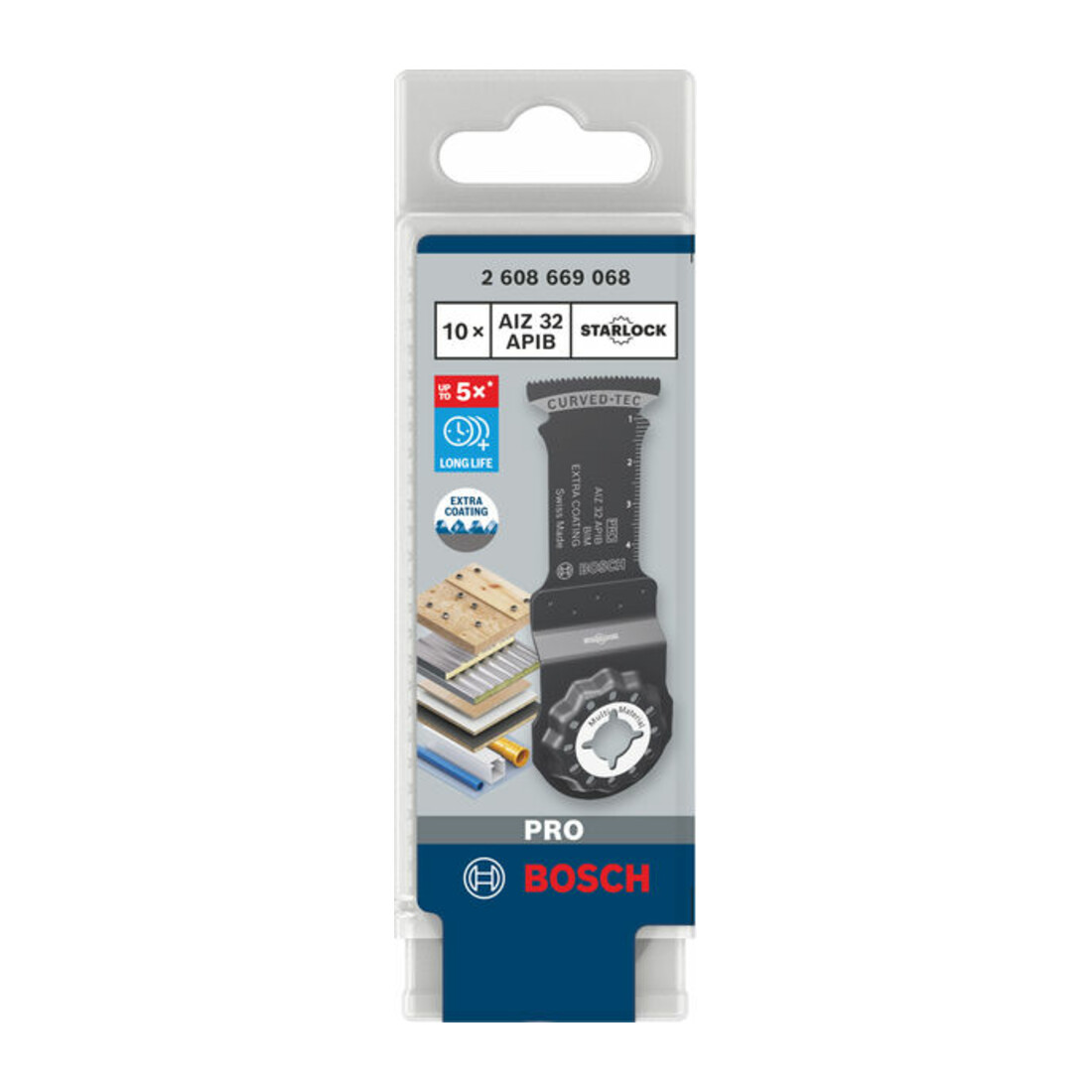 Bosch PRO AIZ 32 APIB Blatt für Multifunktionswerkzeuge, 32 x 50 mm, 10-tlg.