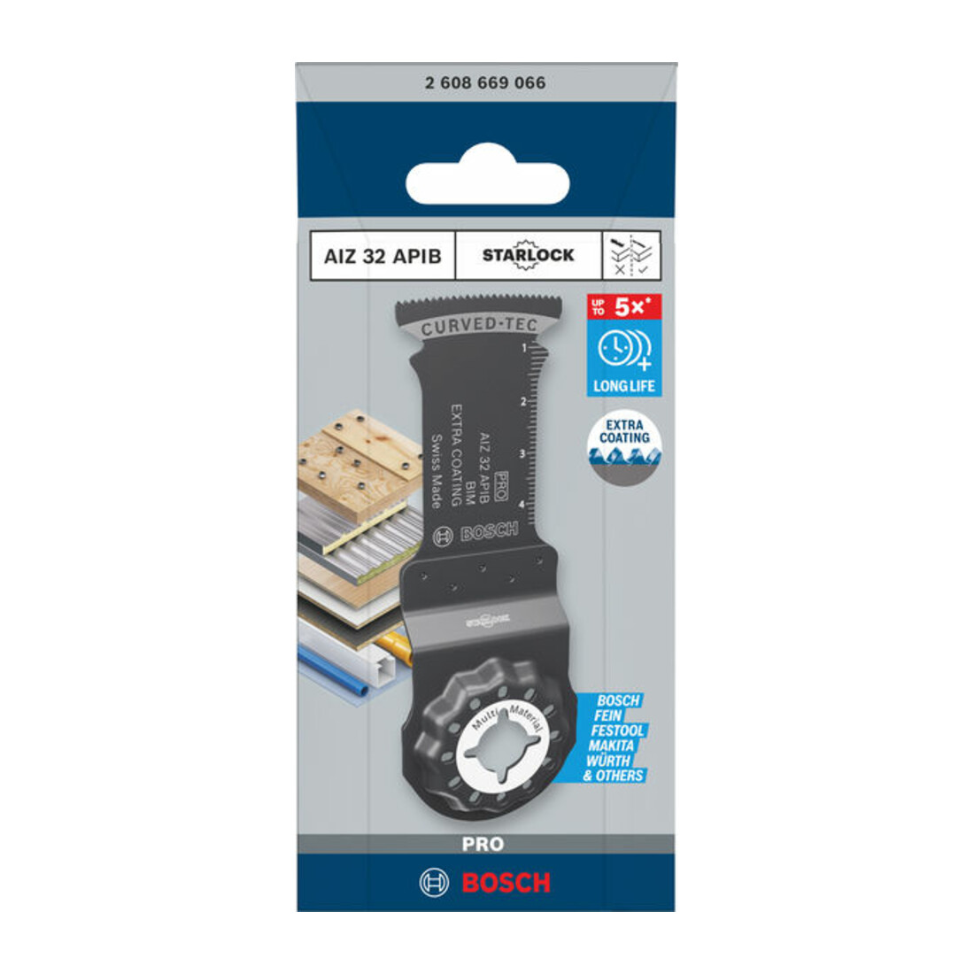 Bosch PRO AIZ 32 APIB Blatt für Multifunktionswerkzeuge, 32 x 50 mm, 5-tlg.