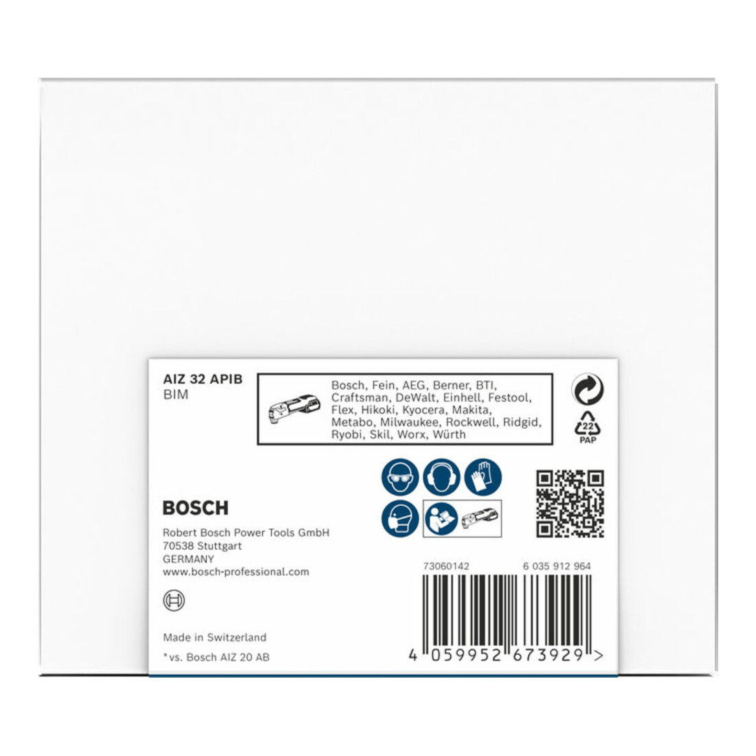 Bosch PRO AIZ 32 APIB Blatt für Multifunktionswerkzeuge, 32 x 50 mm, 50-tlg.