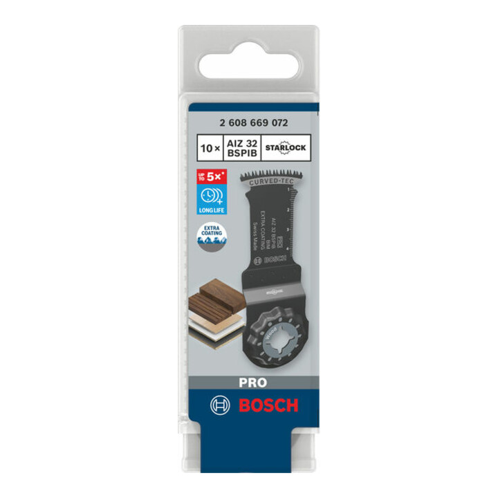 Bosch PRO AIZ 32 BSPIB Blatt für Multifunktionswerkzeuge, 32 x 50 mm, 10-tlg.