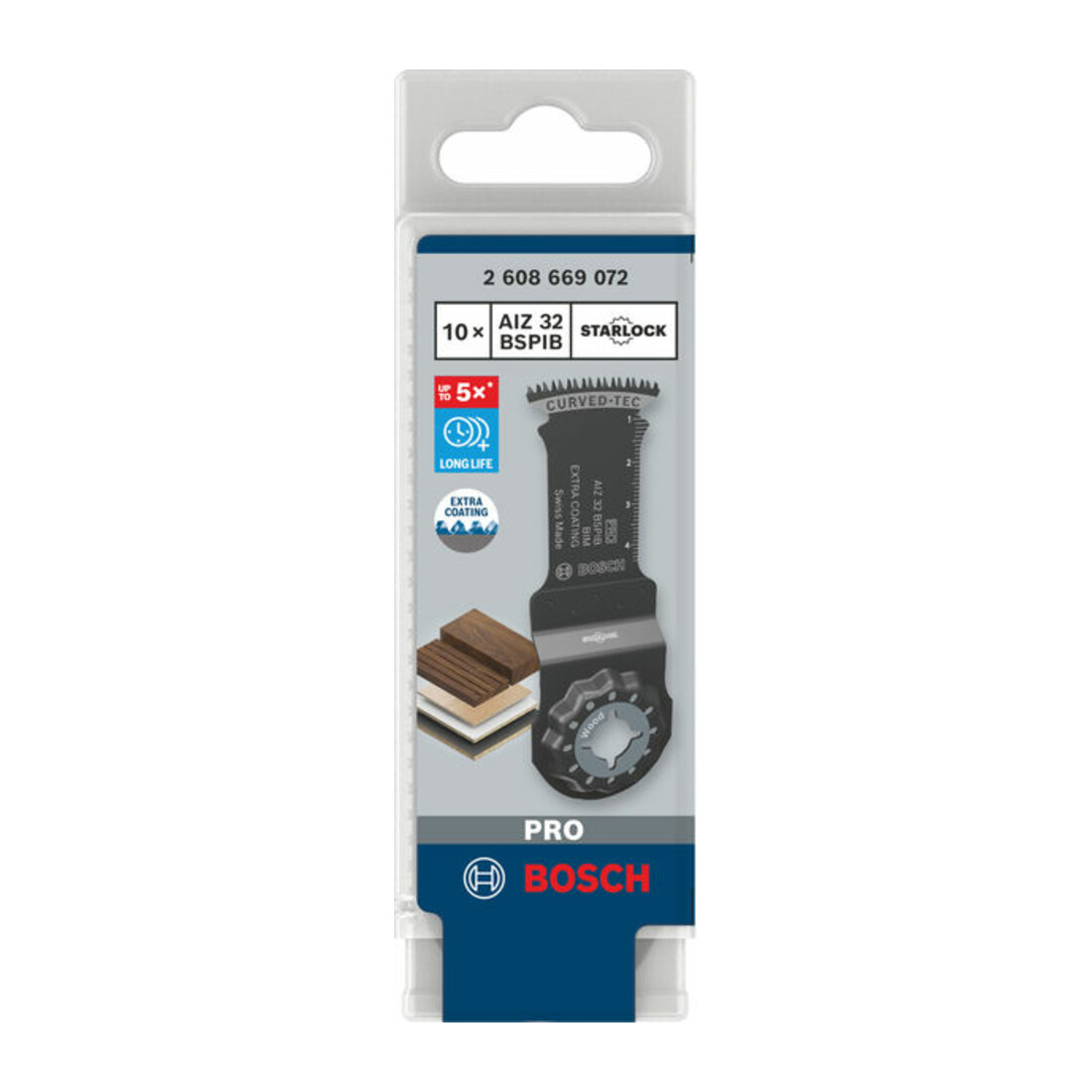 Bosch PRO AIZ 32 BSPIB Blatt für Multifunktionswerkzeuge, 32 x 50 mm, 10-tlg.