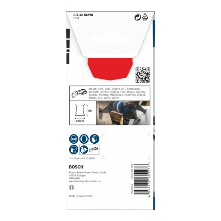 Bosch PRO AIZ 32 BSPIB Lame pour outils multifonctions, 32 x 50 mm