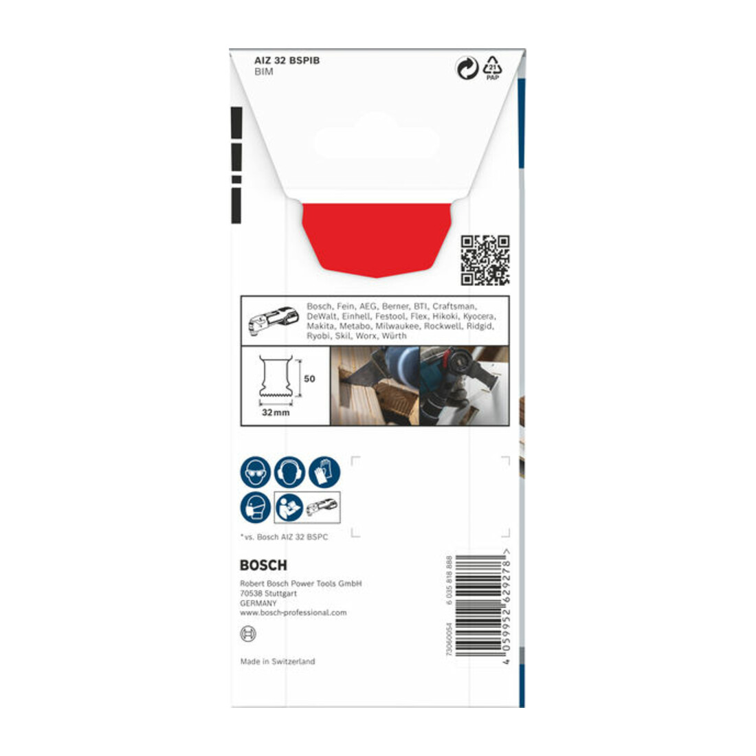 Bosch PRO AIZ 32 BSPIB Lame pour outils multifonctions, 32 x 50 mm