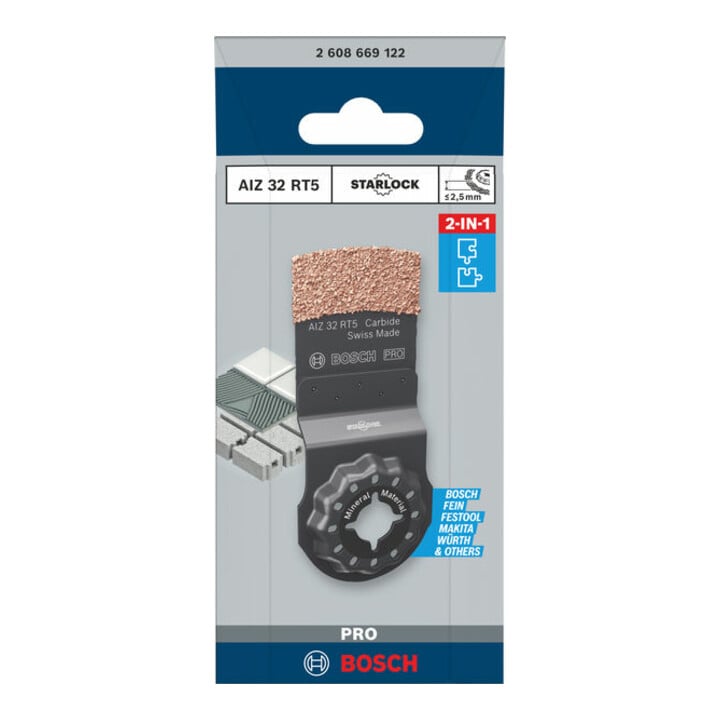 Bosch PRO AIZ 32 RT5 Blatt für Multifunktionswerkzeuge, 2,5 x 32 mm