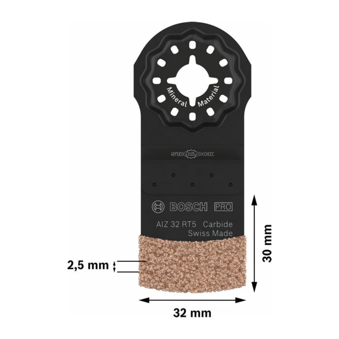 Bosch PRO AIZ 32 RT5 Blatt für Multifunktionswerkzeuge, 2,5 x 32 mm