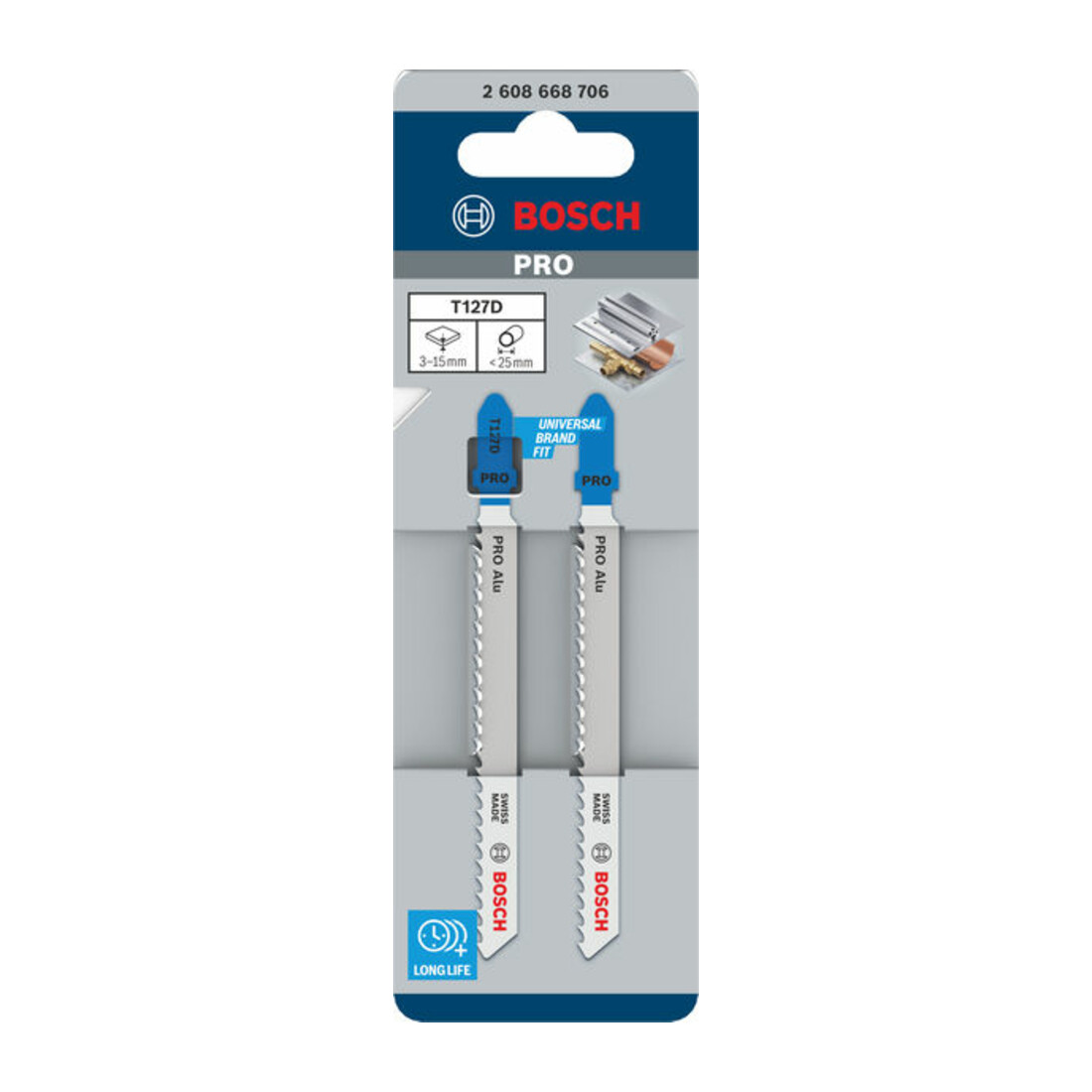 Bosch PRO Alu T127D Stichsägeblatt, 100 mm, 2-tlg.