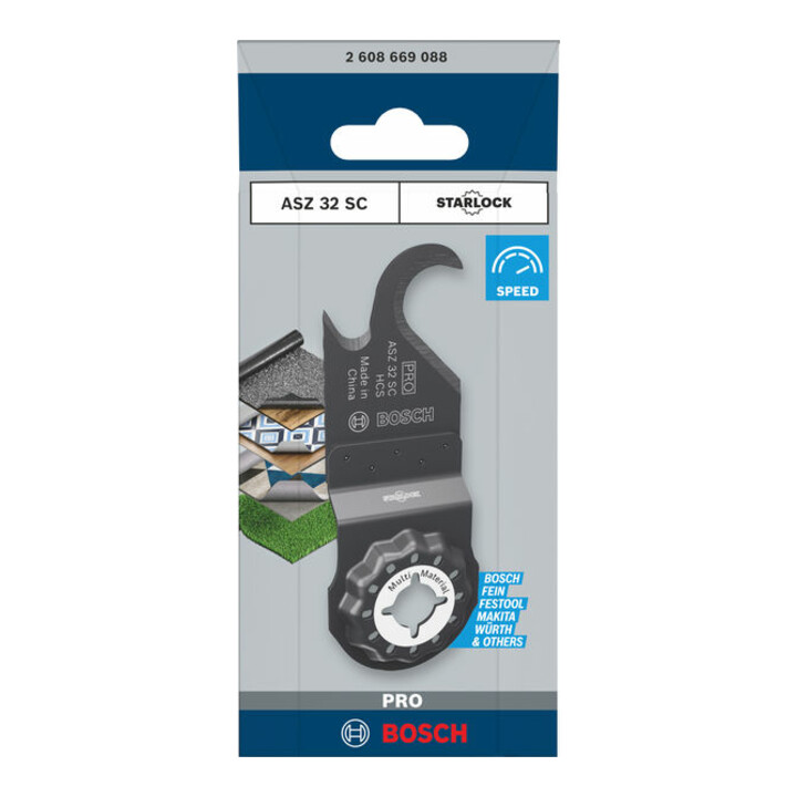 Bosch PRO ASZ 32 SC Blatt für Multifunktionswerkzeuge, 24 x 11 mm