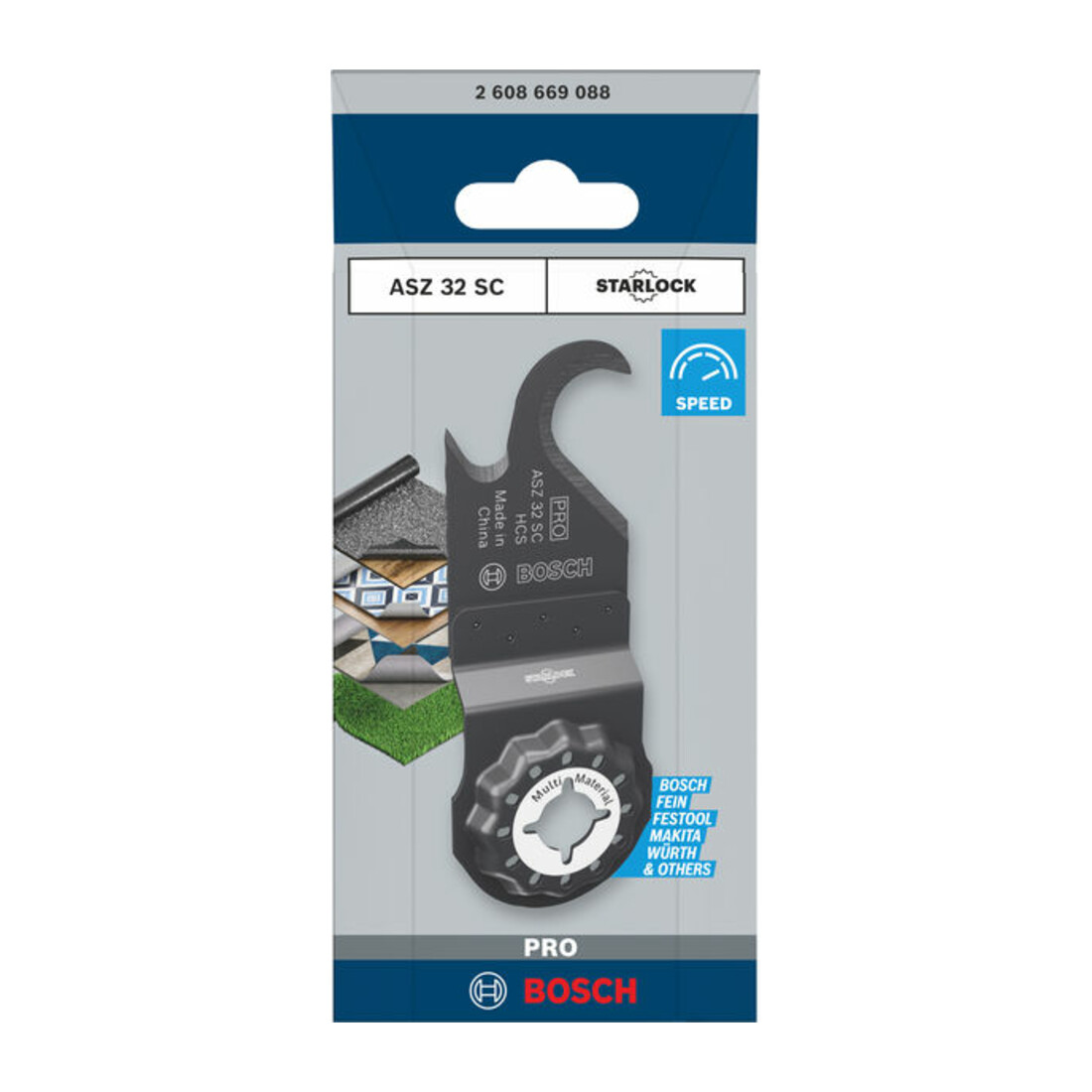 Bosch PRO ASZ 32 SC Blatt für Multifunktionswerkzeuge, 24 x 11 mm
