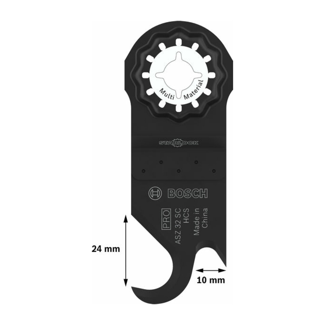 Bosch PRO ASZ 32 SC Blatt für Multifunktionswerkzeuge, 24 x 11 mm