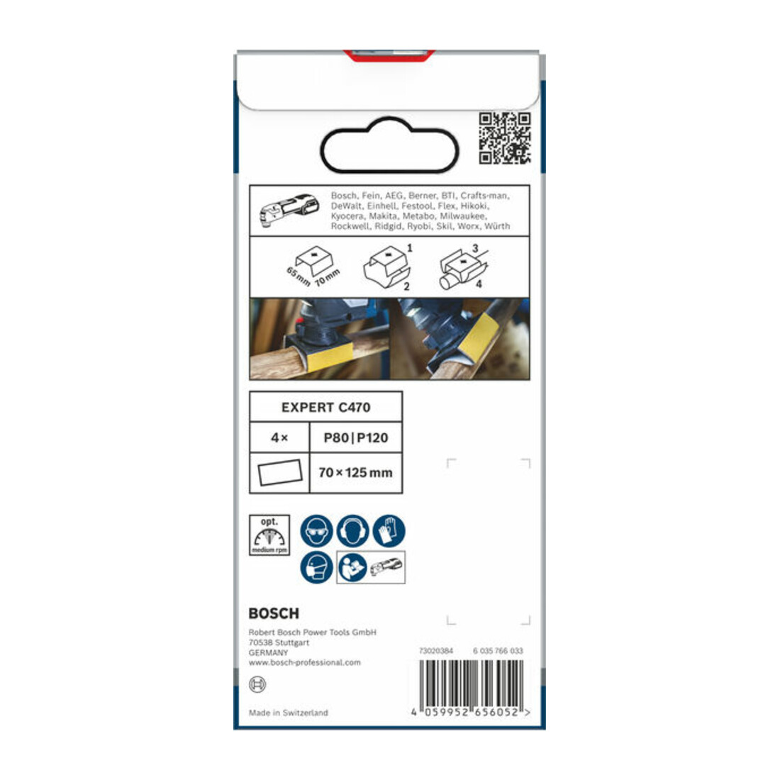 Bosch PRO AUZ 70 G Zubehör für Multifunktionswerkzeuge, 70 x 65 mm, 5-tlg.