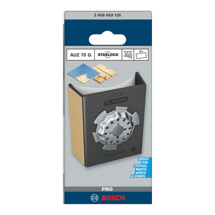 Bosch PRO AUZ 70 G Zubehör für Multifunktionswerkzeuge, 70 x 65 mm, 5-tlg.