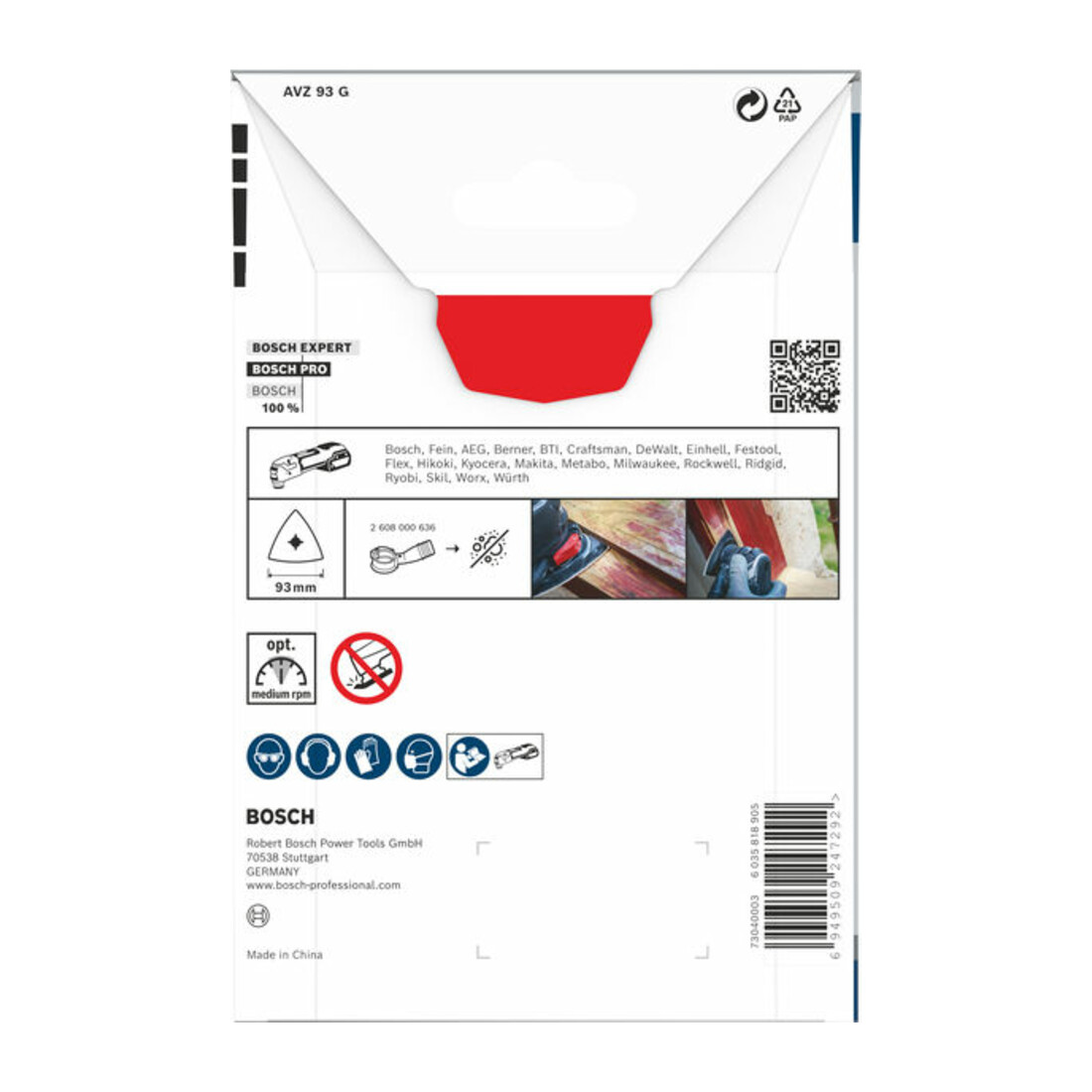 Bosch PRO AVZ 93 G Zubehör für Multifunktionswerkzeuge, 93 mm