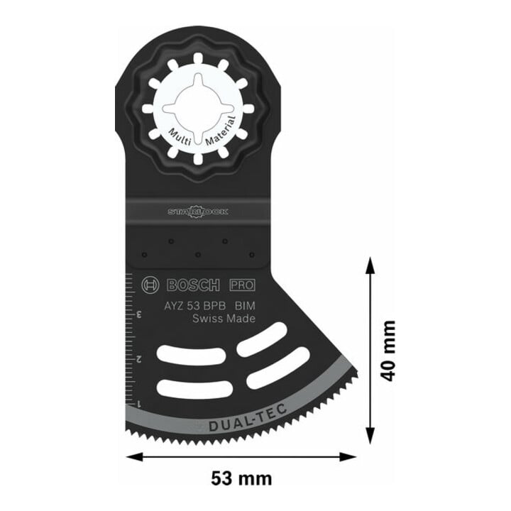 Bosch PRO AYZ 53 BPB Blatt für Multifunktionswerkzeuge, 53 x 40 mm