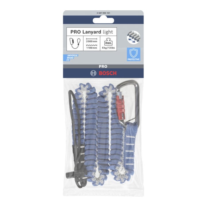 Bosch PRO Bandoulière légère, 6 kg, 1 mousqueton et 1 boucle ronde en corde