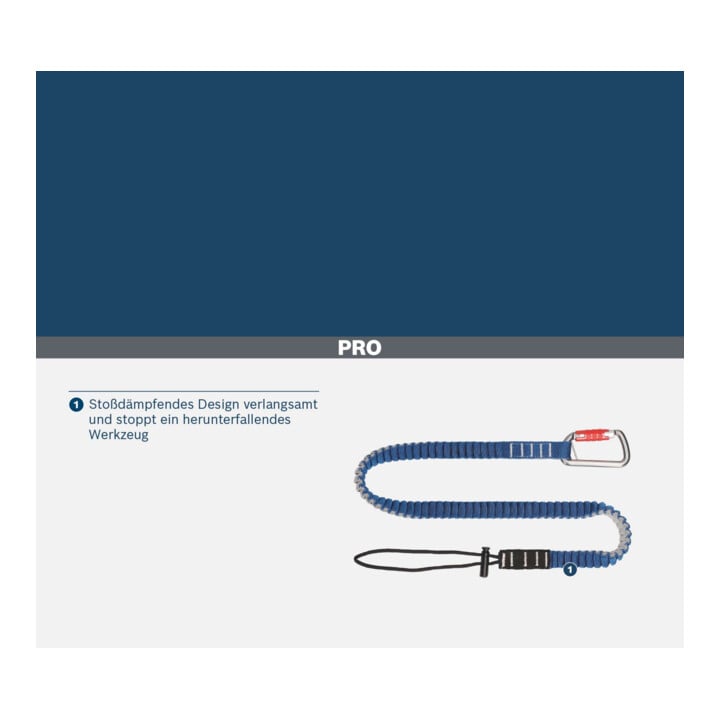 Bosch PRO Bandoulière robuste 16 kg, 1 mousqueton et 1 boucle plate
