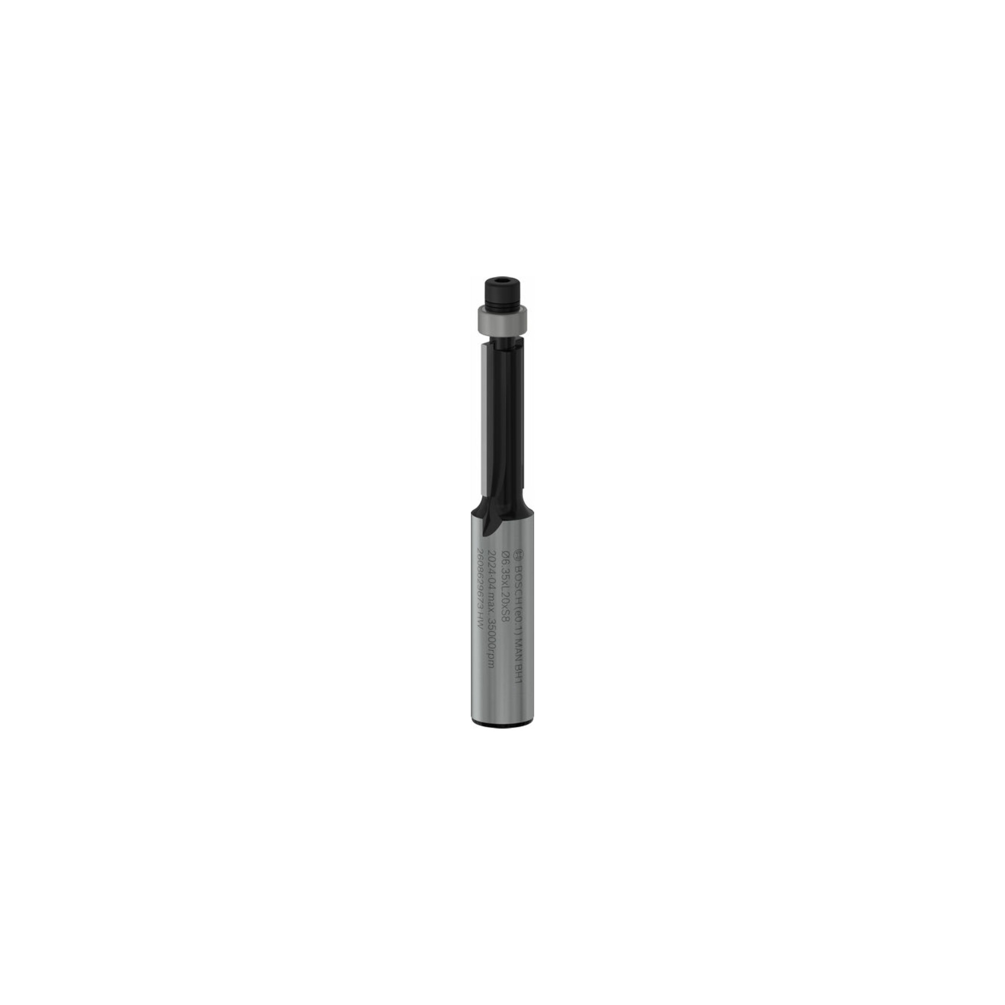 BOSCH PRO Bündigfräser mit untenliegendem Führungskugellager, Ø6,35 x L20, Schaft 8 mm