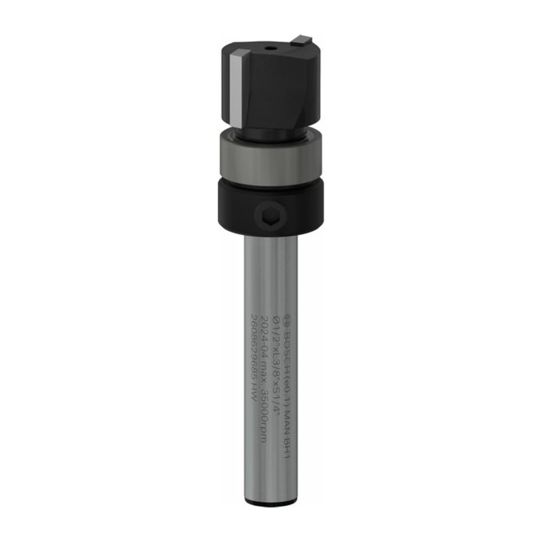 Bosch PRO Bündigfräser, obenliegendes Führungskugellager, Ø 1/2" x L 3/8", Schaft 1/4"