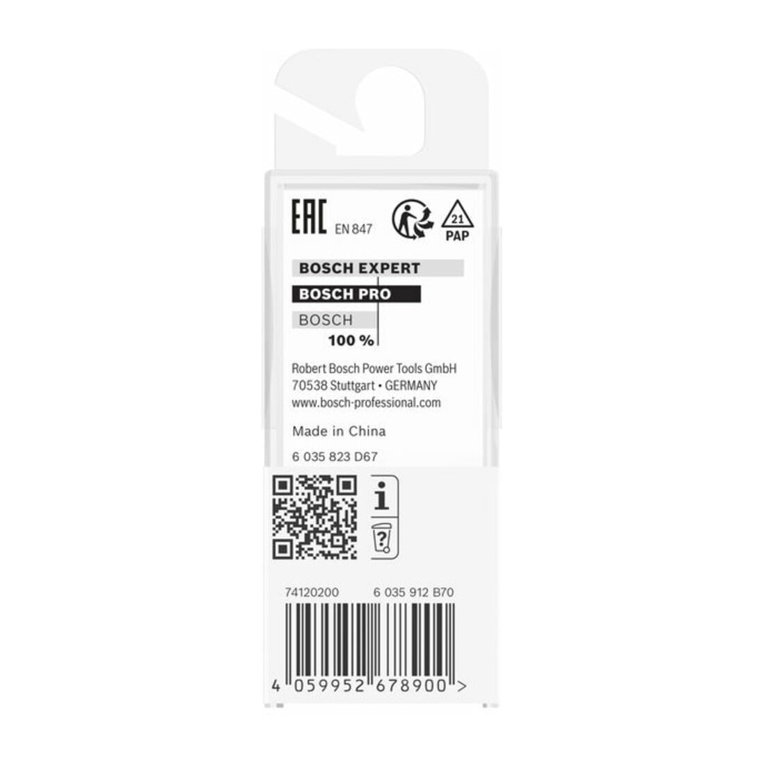 Bosch PRO Bündigfräser, untenliegendes Führungskugellager, Ø 1/2" x L 1", Schaft 1/4"