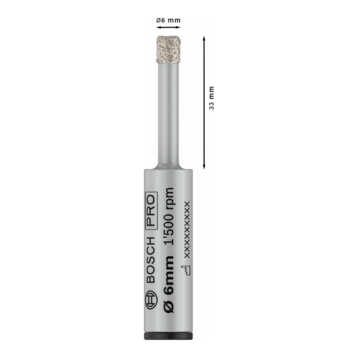 Bosch PRO Ceramic dry Bohrer, 6 x 33 x 13 mm