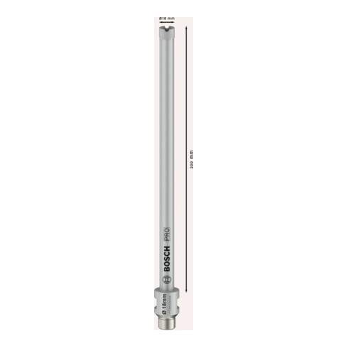 Bosch PRO Couronne de forage humide, 18 x 300 mm, G 1/2"