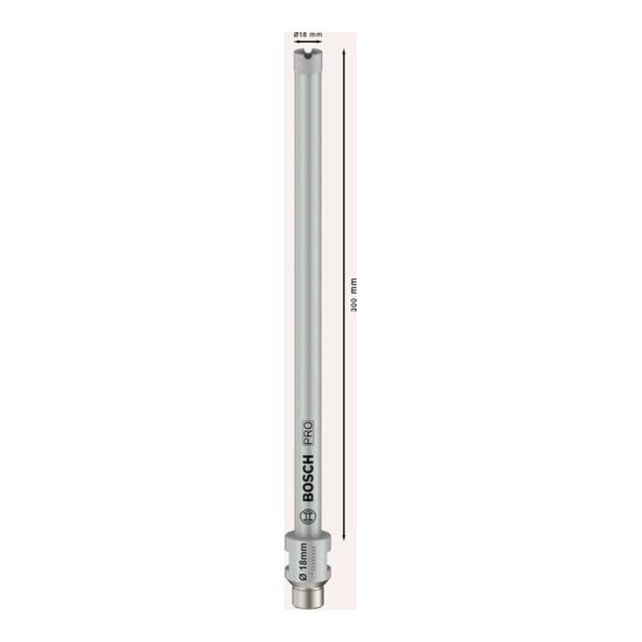 Bosch PRO Couronne de forage humide, 18 x 300 mm, G 1/2"