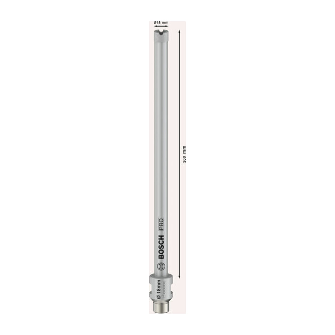 Bosch PRO Couronne de forage humide, 18 x 300 mm, G 1/2"