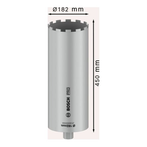 Bosch PRO Couronne trépan humide, 182 x 450 mm, 1 1/4" UNC