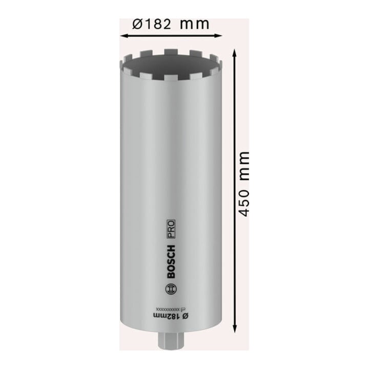Bosch PRO Couronne trépan humide, 182 x 450 mm, 1 1/4" UNC