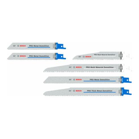Bosch PRO Demolition Säbelsägeblatt Set, 6-tlg.