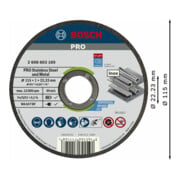 Bosch PRO Disque de coupe en acier inoxydable et métal, 115 x 1 x 22,23 mm, droit, 100 pcs-4