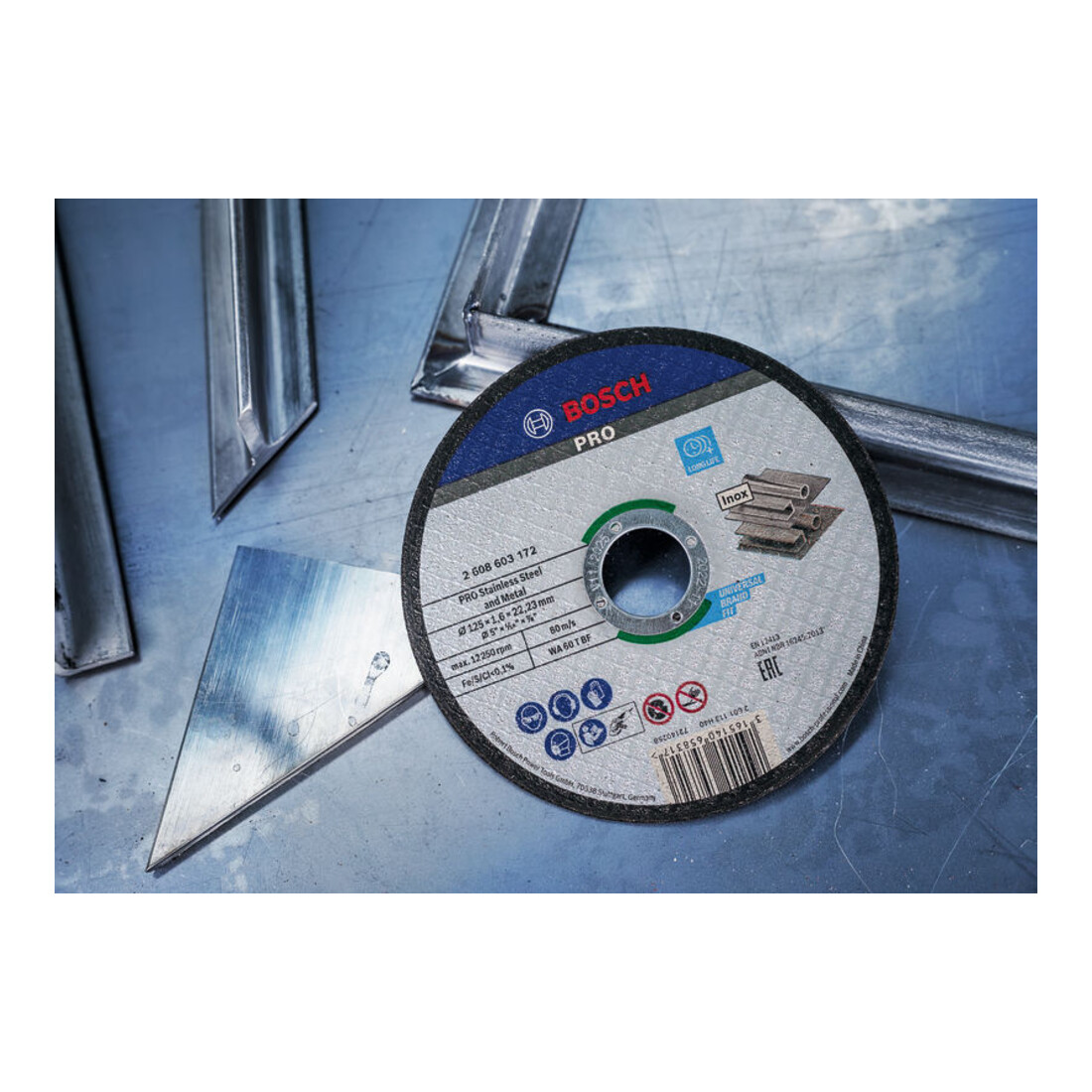 Bosch PRO Disque de coupe inox et métal, 125 x 1,6 x 22,23 mm, droit, 100 pcs