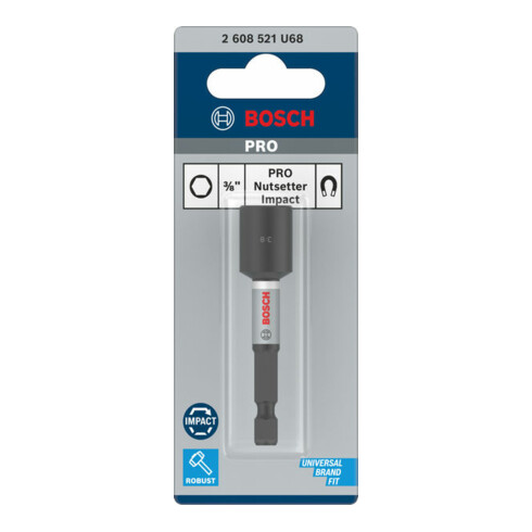 Bosch PRO Embout à chocs Nutsetter, 3/8" x 65 mm