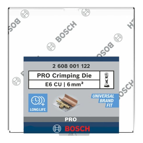 Bosch PRO Embout de presse, E6 CU, 6 mm², cuivre