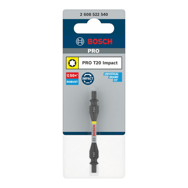 Bosch PRO embout de vissage à double lame avec inserts Pick and Click, T20, 65 mm