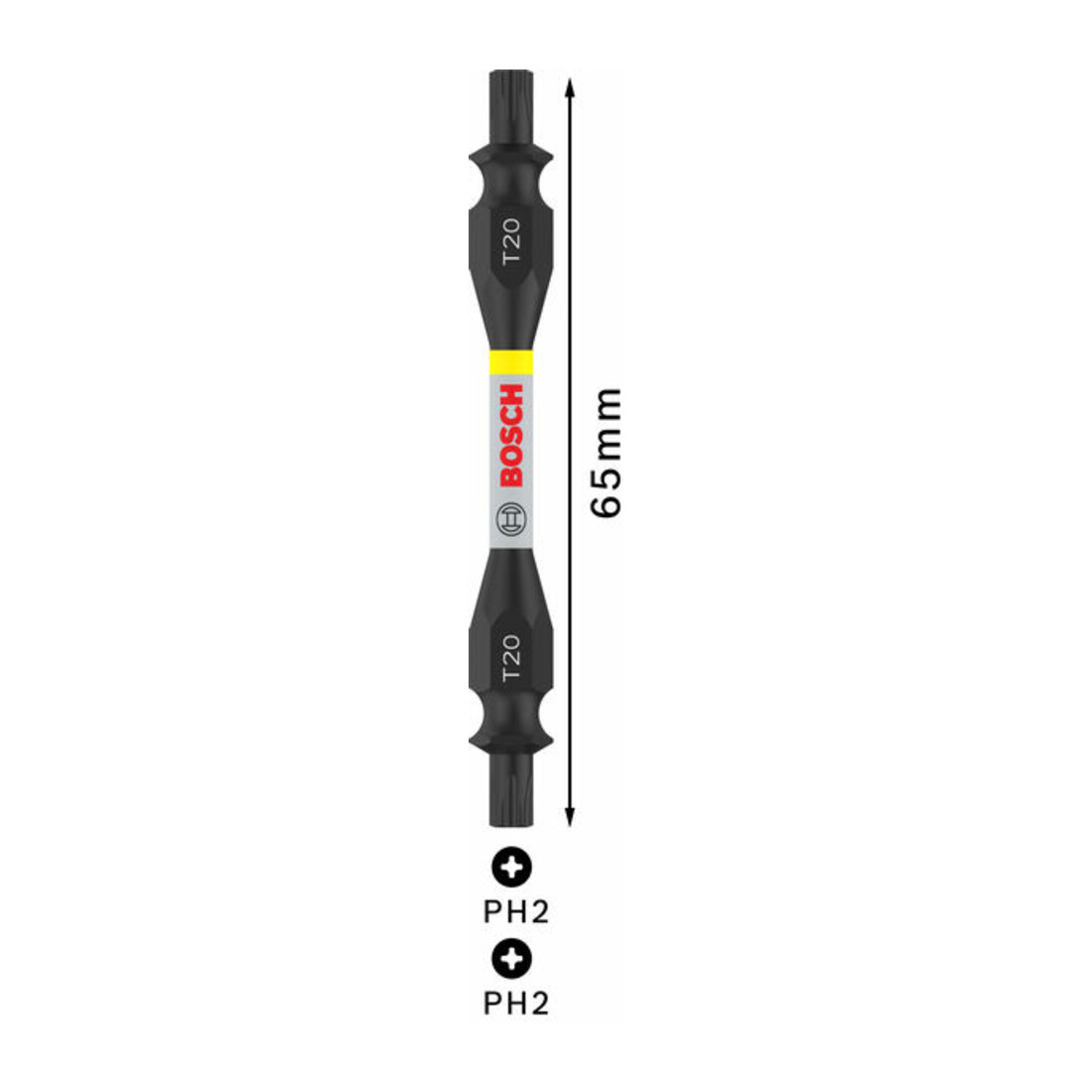 Bosch PRO embout de vissage à double lame avec inserts Pick and Click, T20, 65 mm