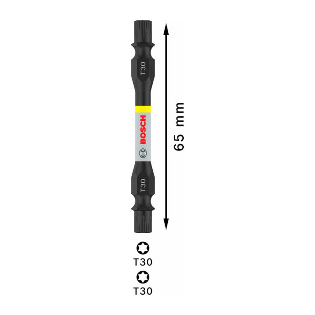 Bosch PRO embout de vissage à double lame avec inserts Pick and Click, T30, 65 mm
