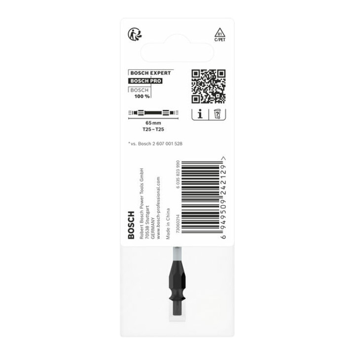 Bosch PRO embout de vissage impact avec double lame et accessoires Pick and Click, T25, 65 mm