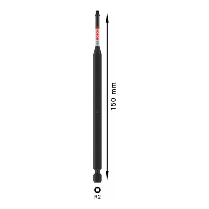 Bosch PRO Embout d'impact Robertson, R2, 150 mm