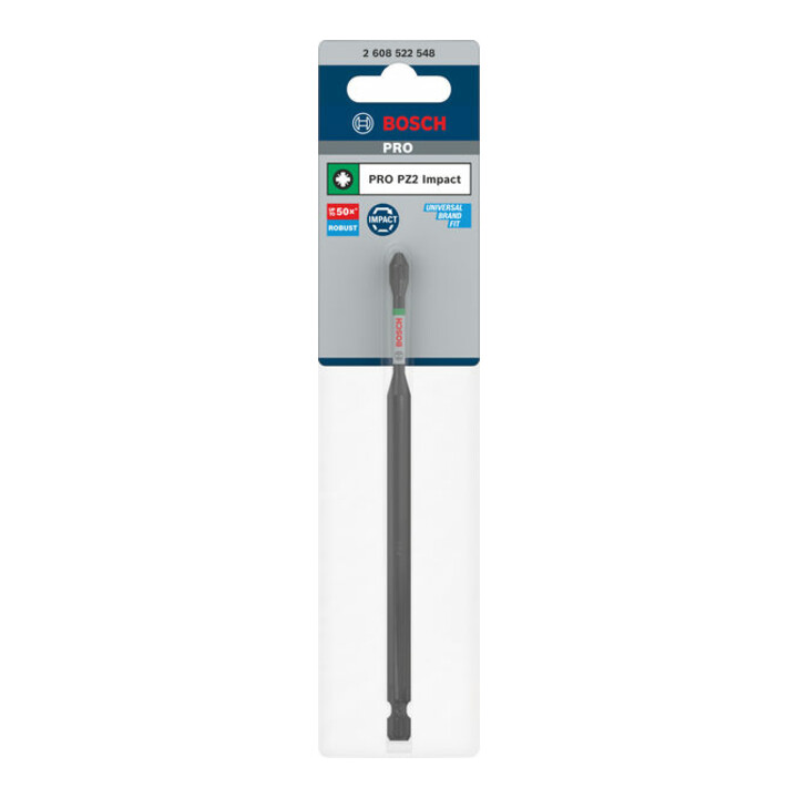 Bosch PRO Embout Pozidriv à chocs, PZ2, 150 mm