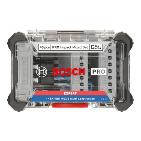 Bosch PRO Embouts de vissage et set de forets Multi Construction, 40 pcs